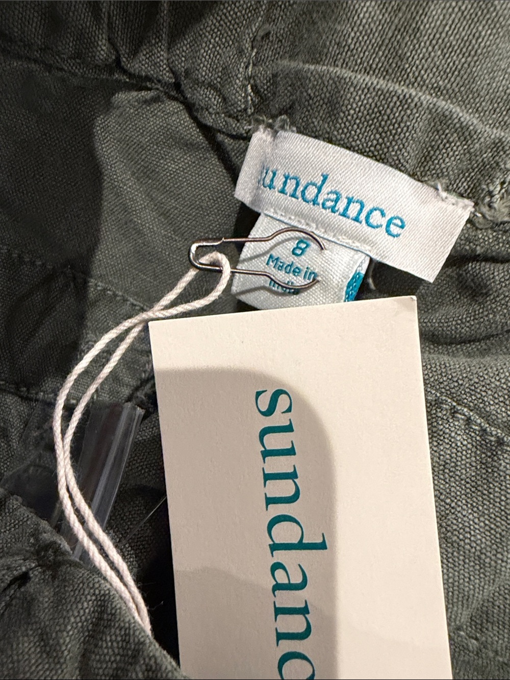 Sundance Rivera Utility Pants Linen Cotton Blend Button Fly Boho Size 8 NEW - Picture 2 of 5